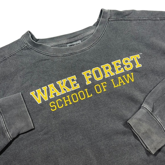 Comfort Colors Other - Comfort Colors Wake Forest Law Sweatshirt Mens XL Gray Garment Dyed Collegiate